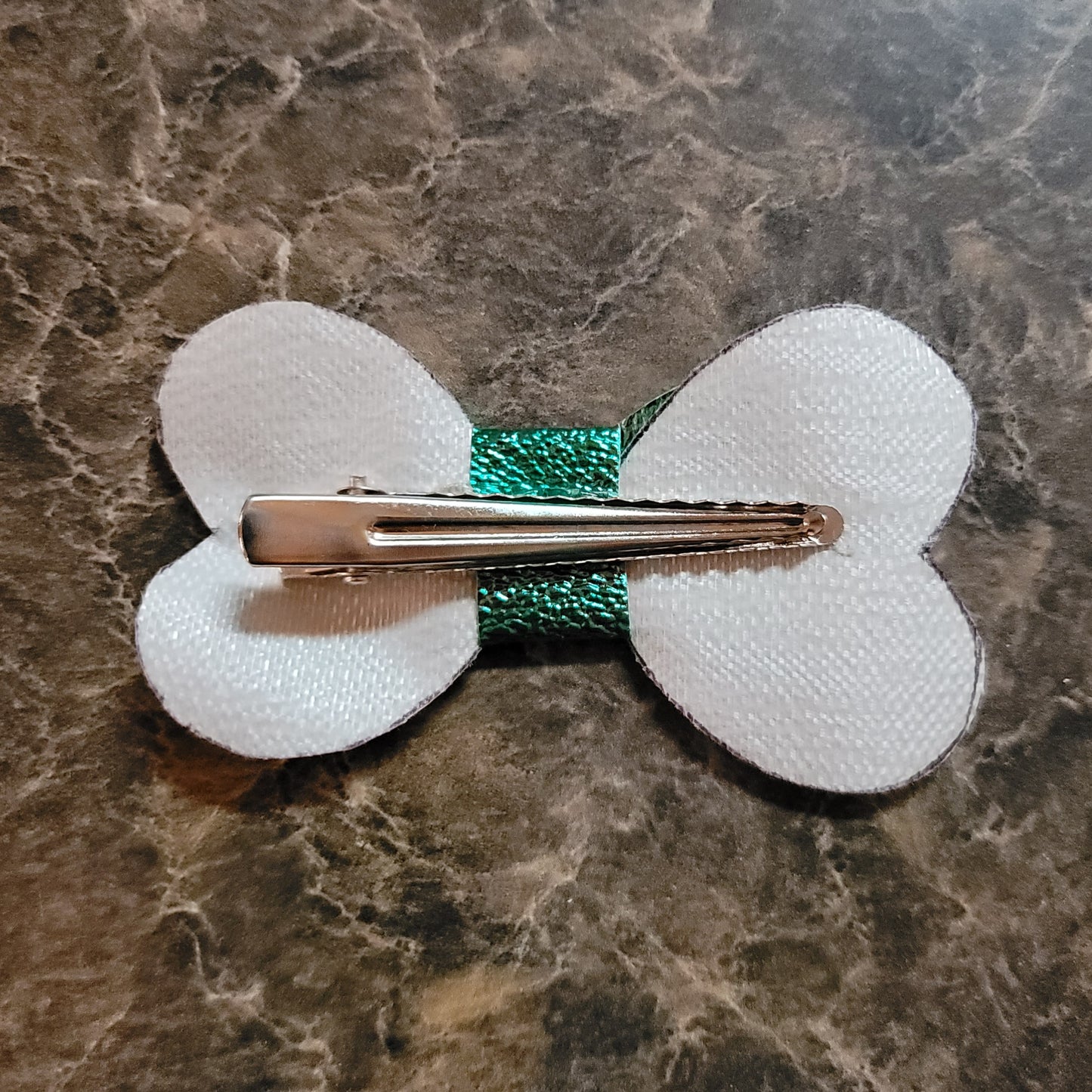 Green Metallic Bow