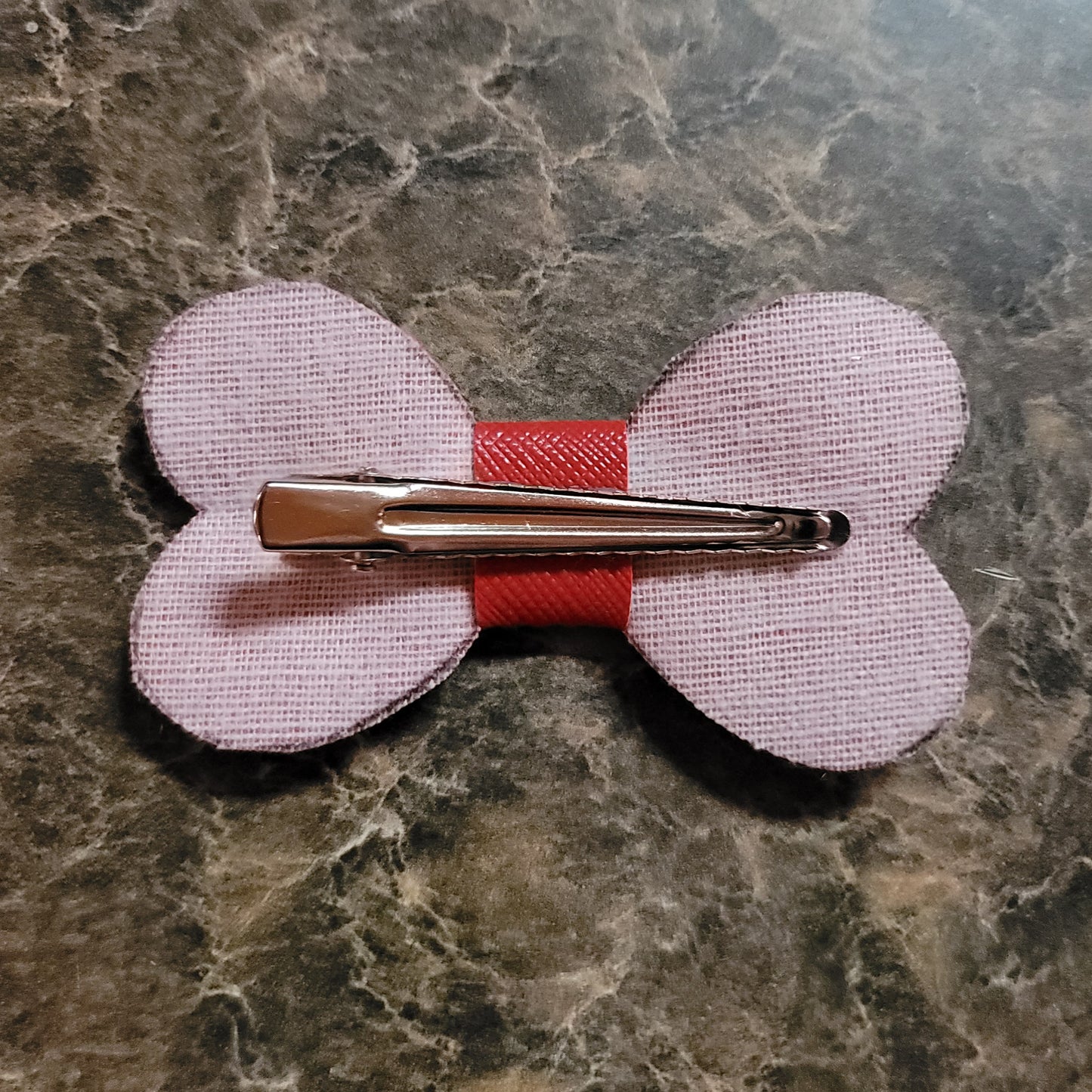 Red & Black Checkered Heart Bow