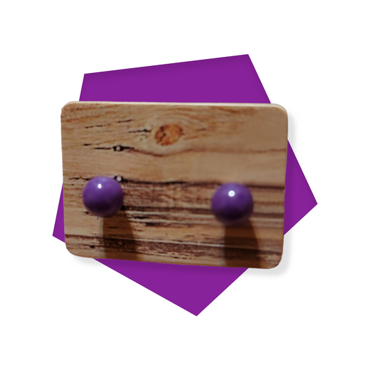Lepidolite Round Earrings