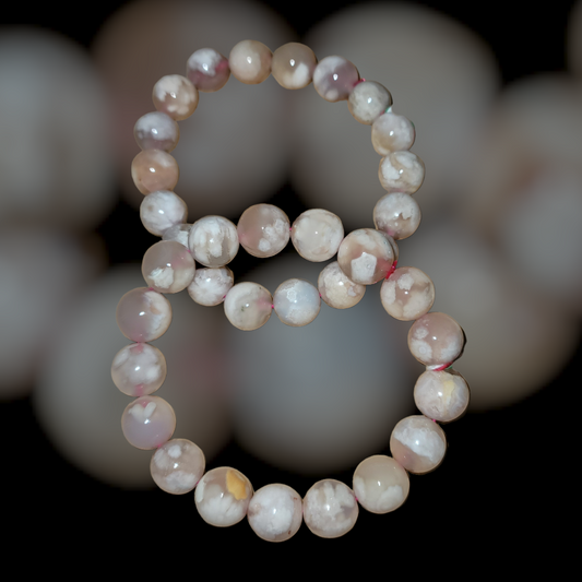 Chunky Flower Agate Bracelet