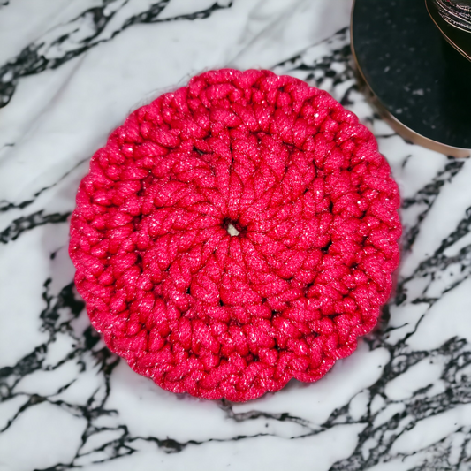 Pink Round Dish Scrubbie