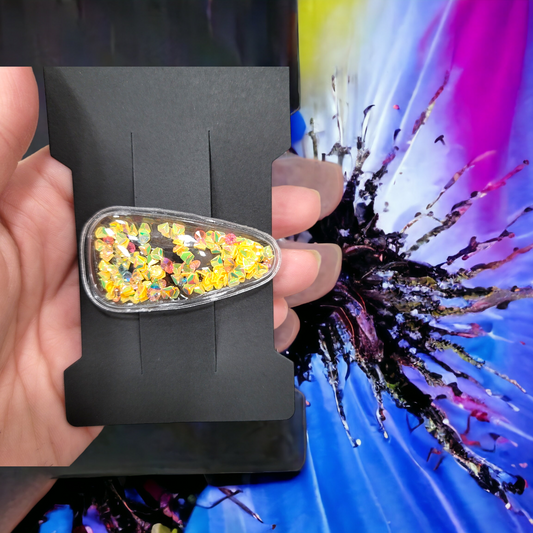 Yellow Triangles & Multicolor Gems Single