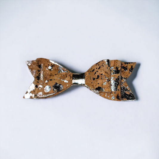 Cork & Silver Splatter Bow